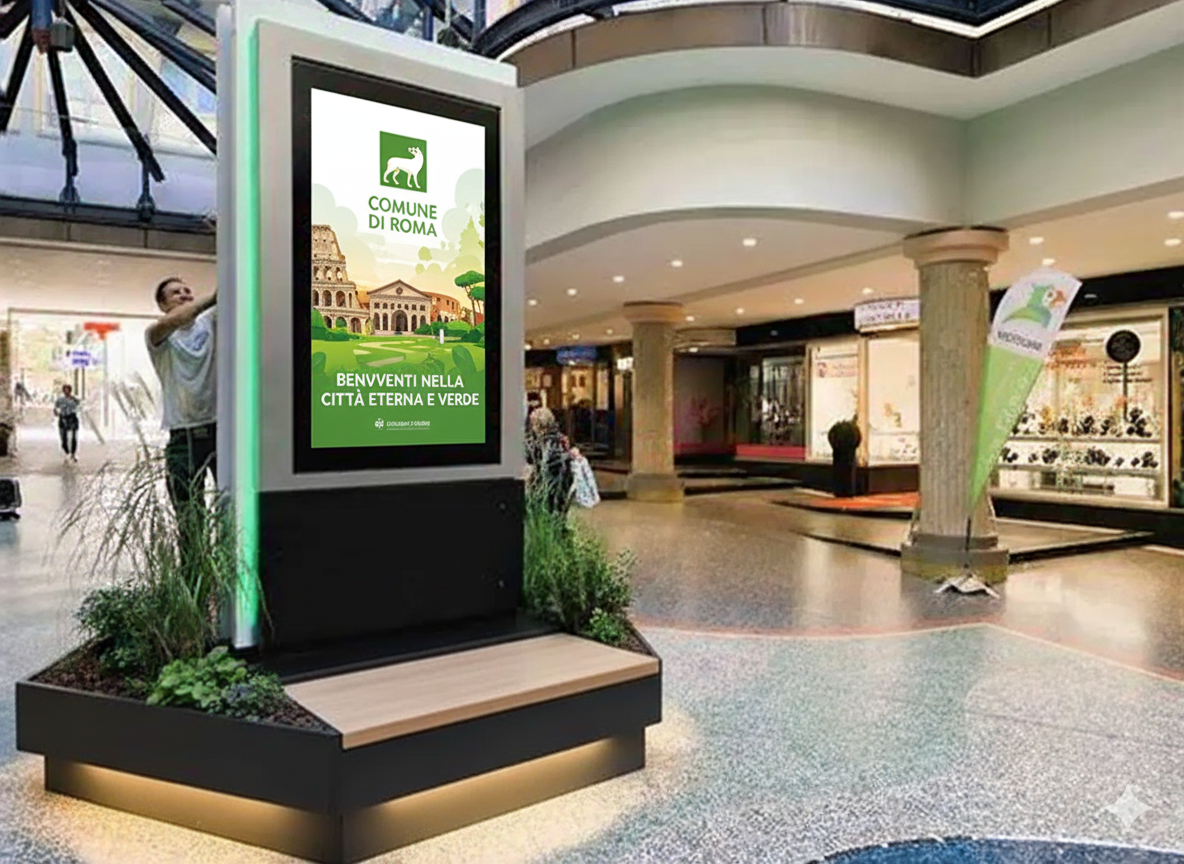 Green city solution with a bench